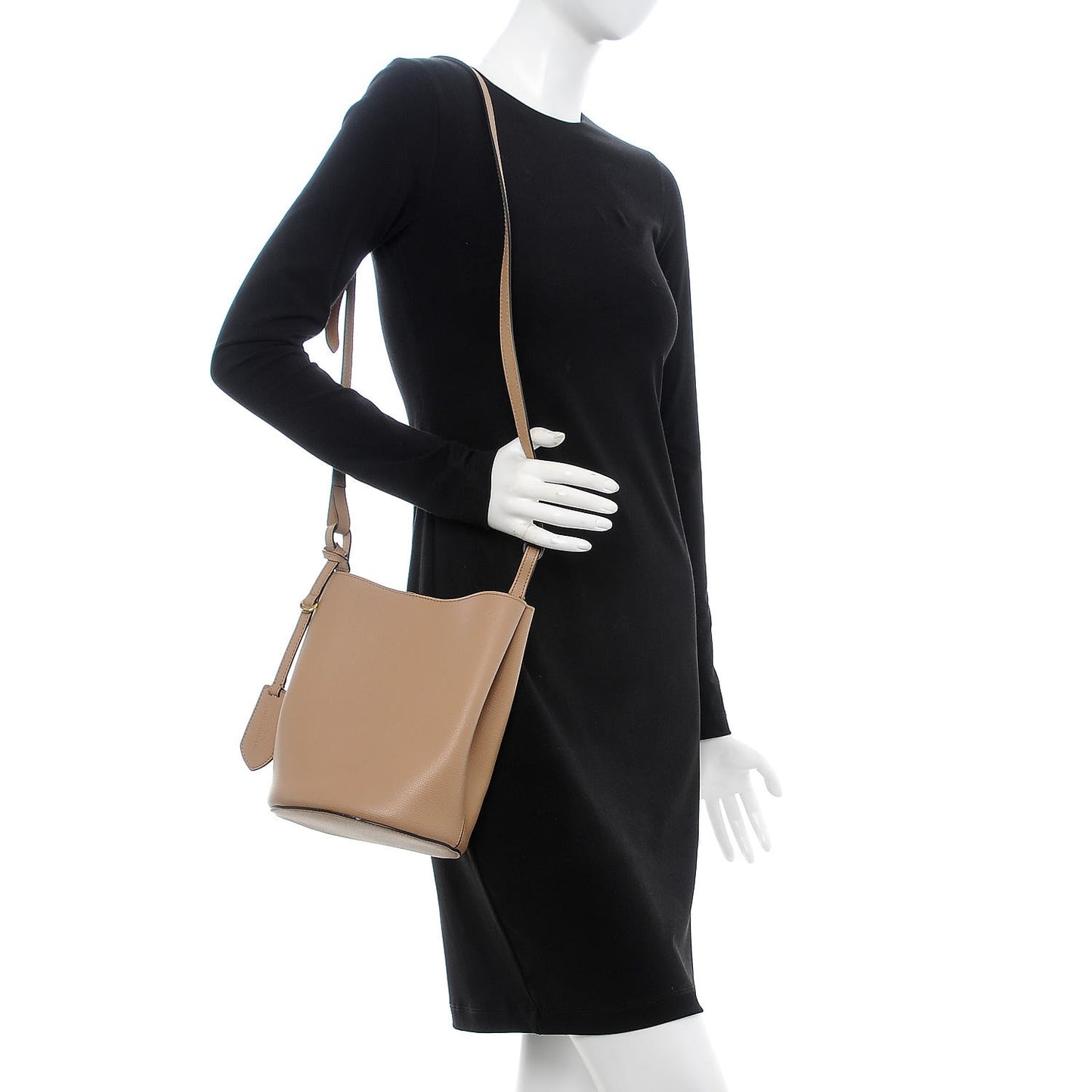 Calfskin Small Lorne Bucket Crossbody Natural