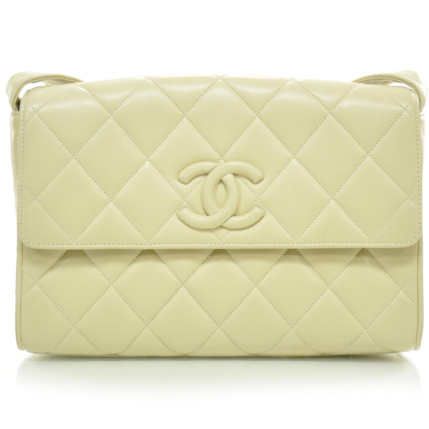 Chanel Lambskin Quilted Flap Bag Beige 2 of 10