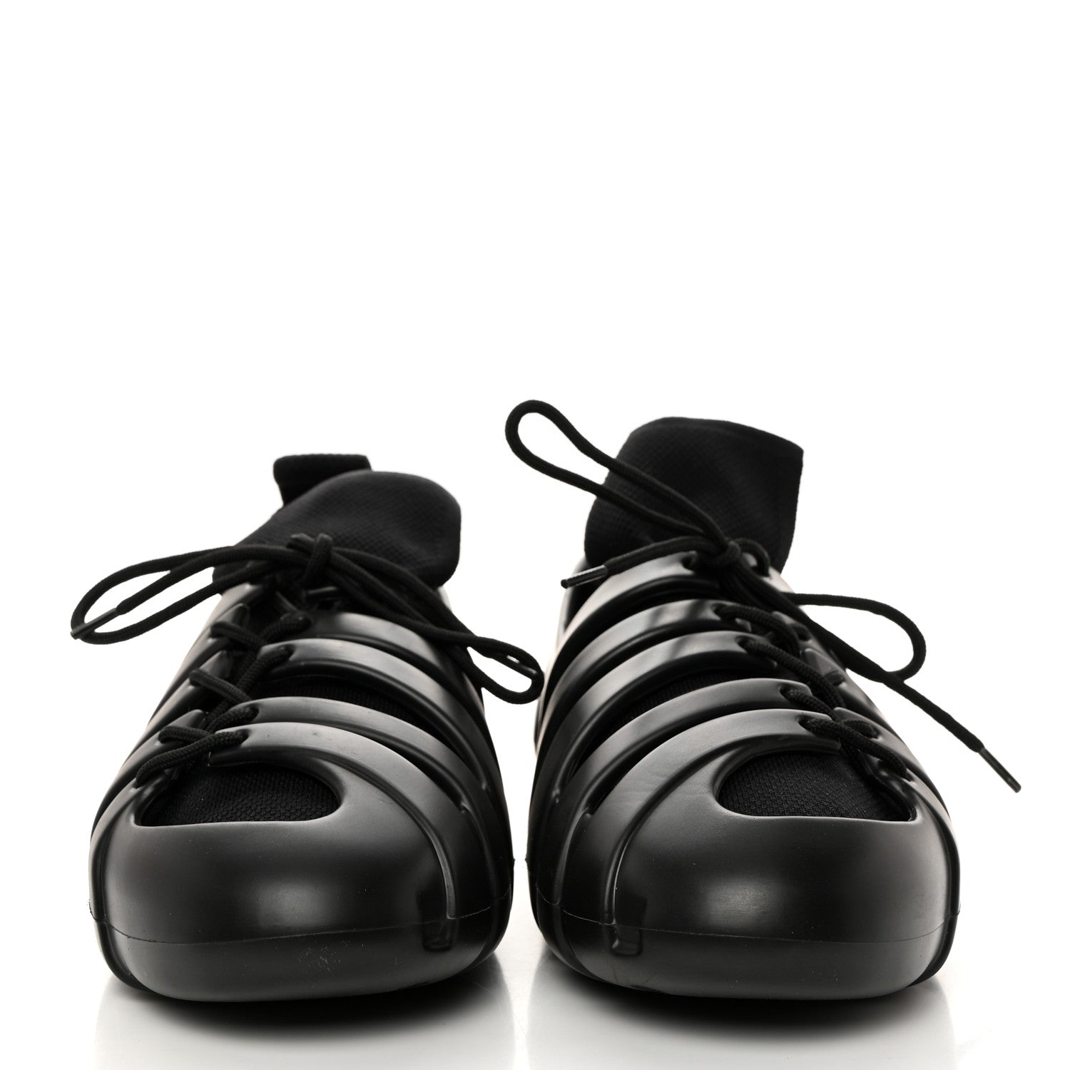 Bottega Veneta Tech Knit Rubber Trail Mens Sneakers 41 Black 2 of 7