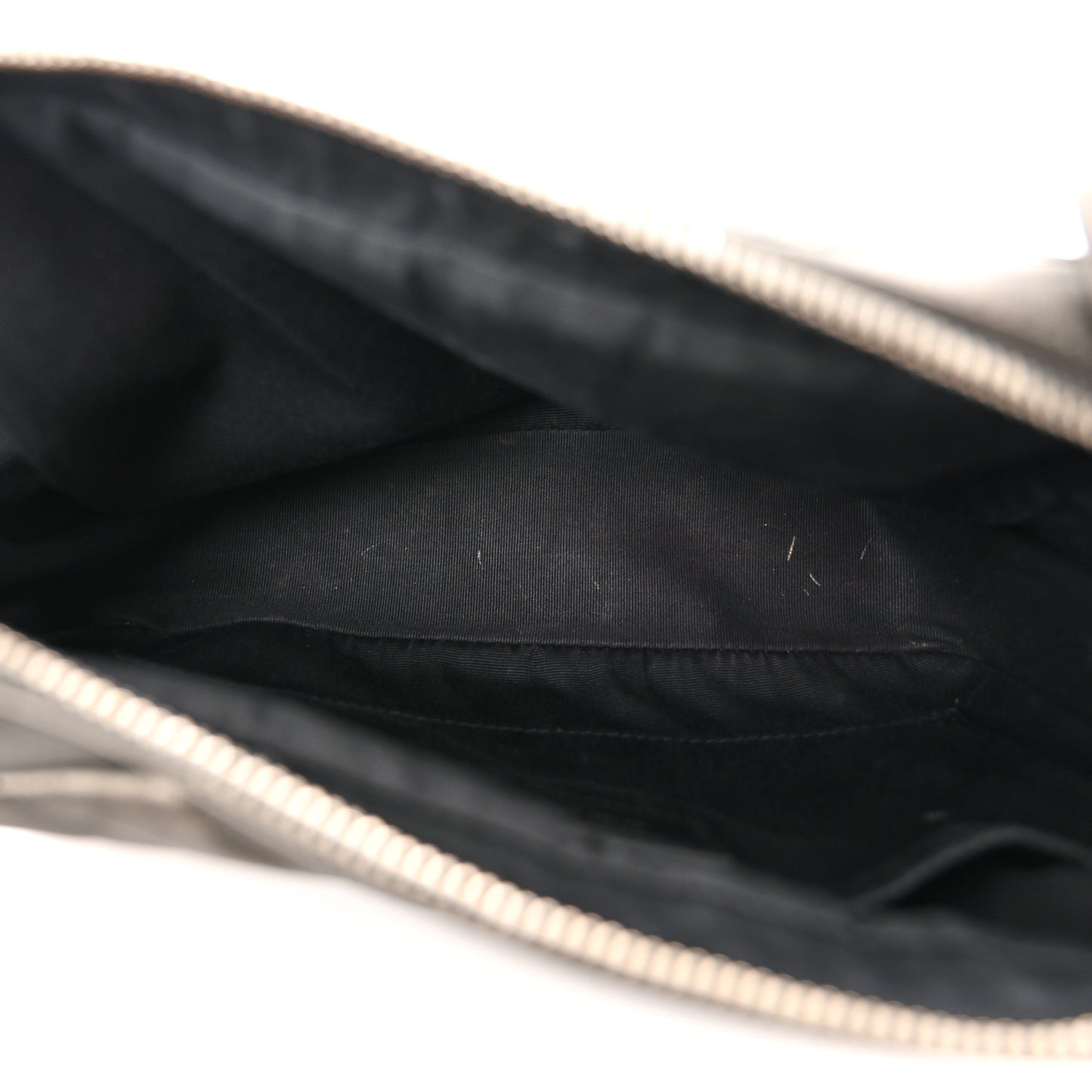 Metallic Calfskin Matelasse Monogram Lou Camera Bag Silver