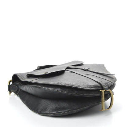 Christian Dior Calfskin Baudrier Saddle Bag Black 4 of 10