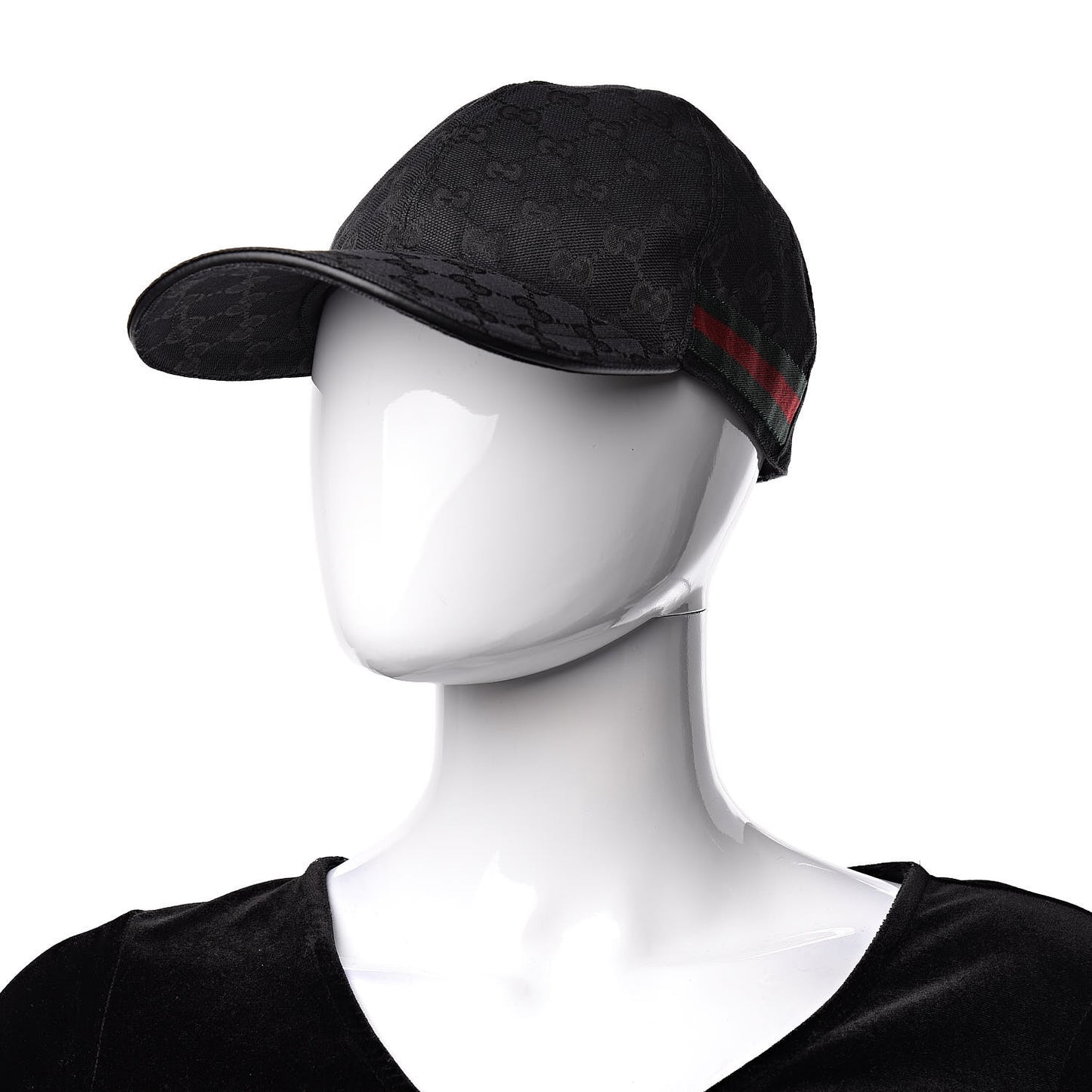 Monogram Web Baseball Hat S Black