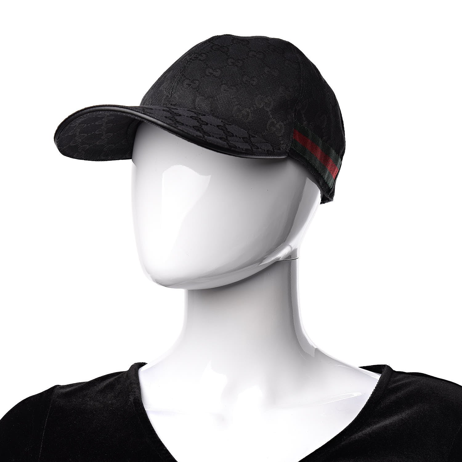 Gucci Monogram Web Baseball Hat S Black 2 of 9