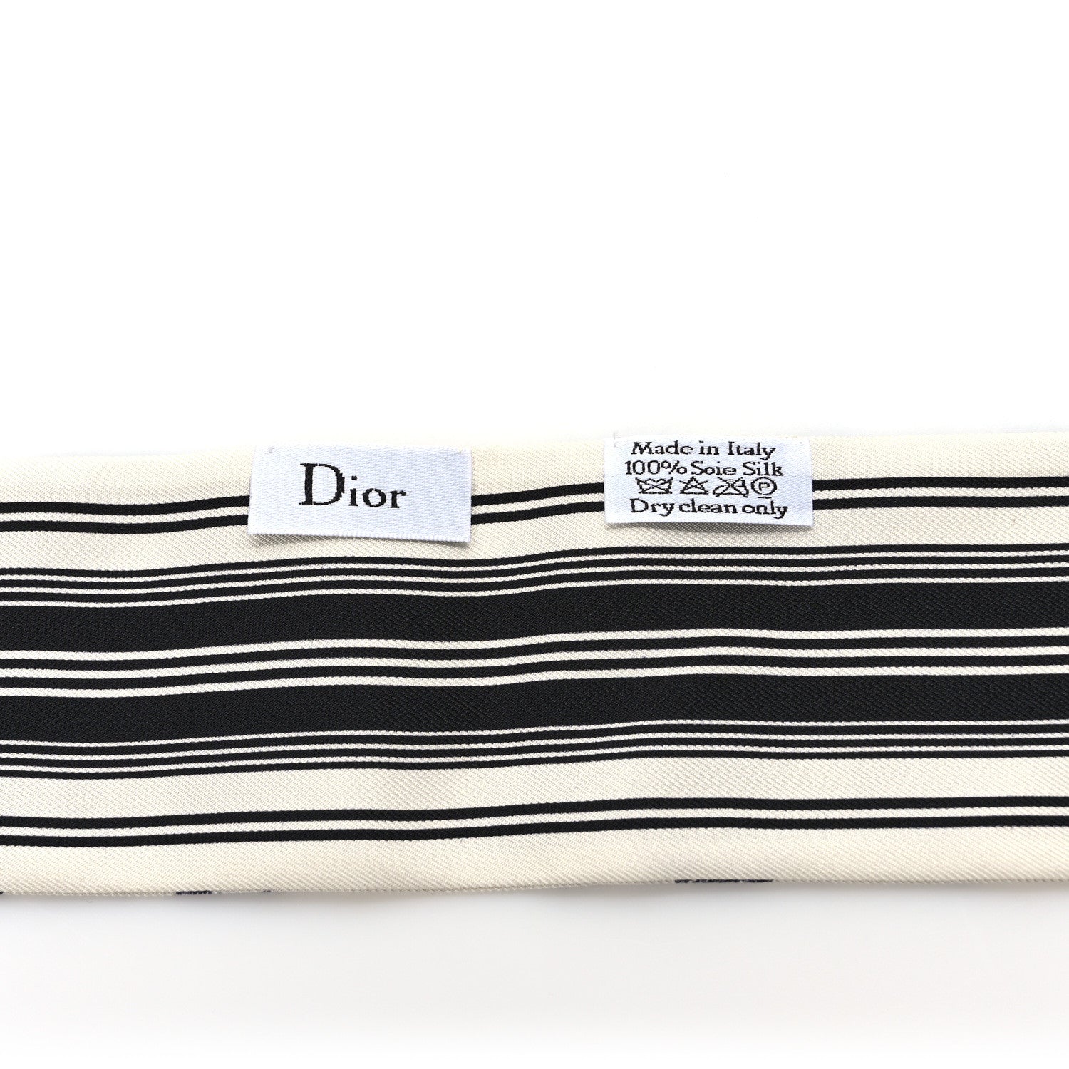 Christian Dior Silk Toile De Jouy Mitzah Scarf Black 3 of 3