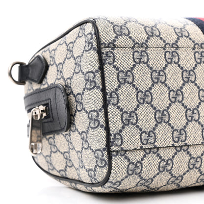 Gucci GG Supreme Monogram Web Small Ophidia Top Handle Bag Beige Blue 9 of 10