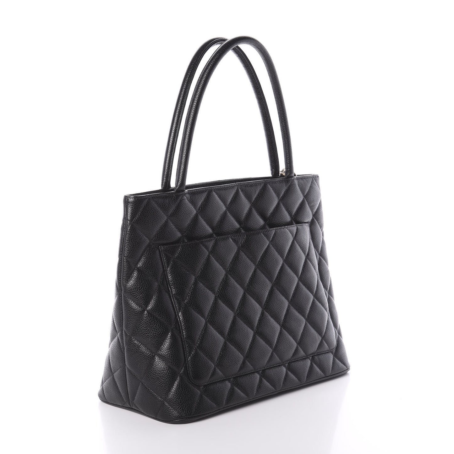 Caviar Quilted Medallion Tote Black