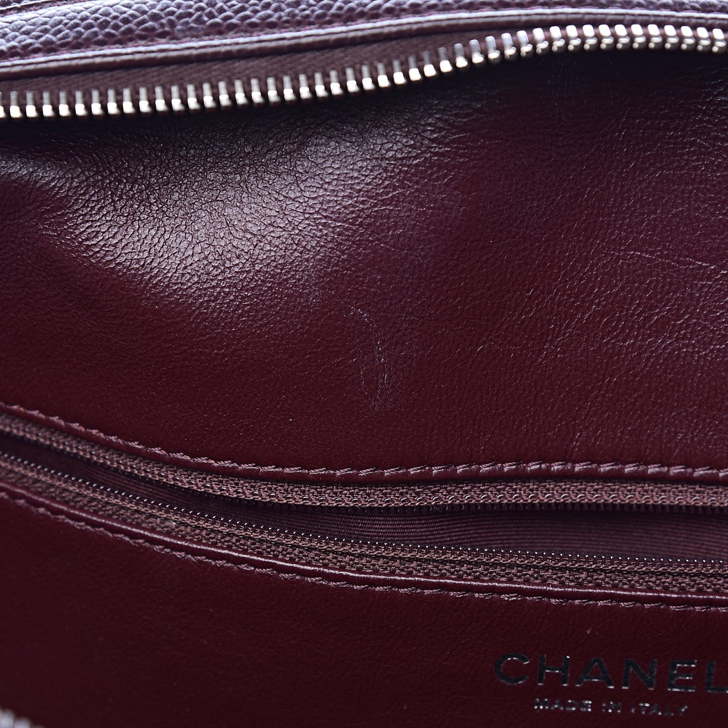 Chanel Caviar Quilted CC Timeless Bowler Burgundy 10 of 18