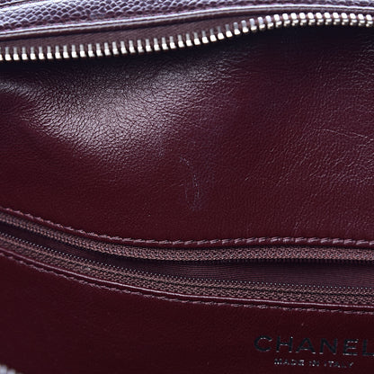 Chanel Caviar Quilted CC Timeless Bowler Burgundy 10 of 18