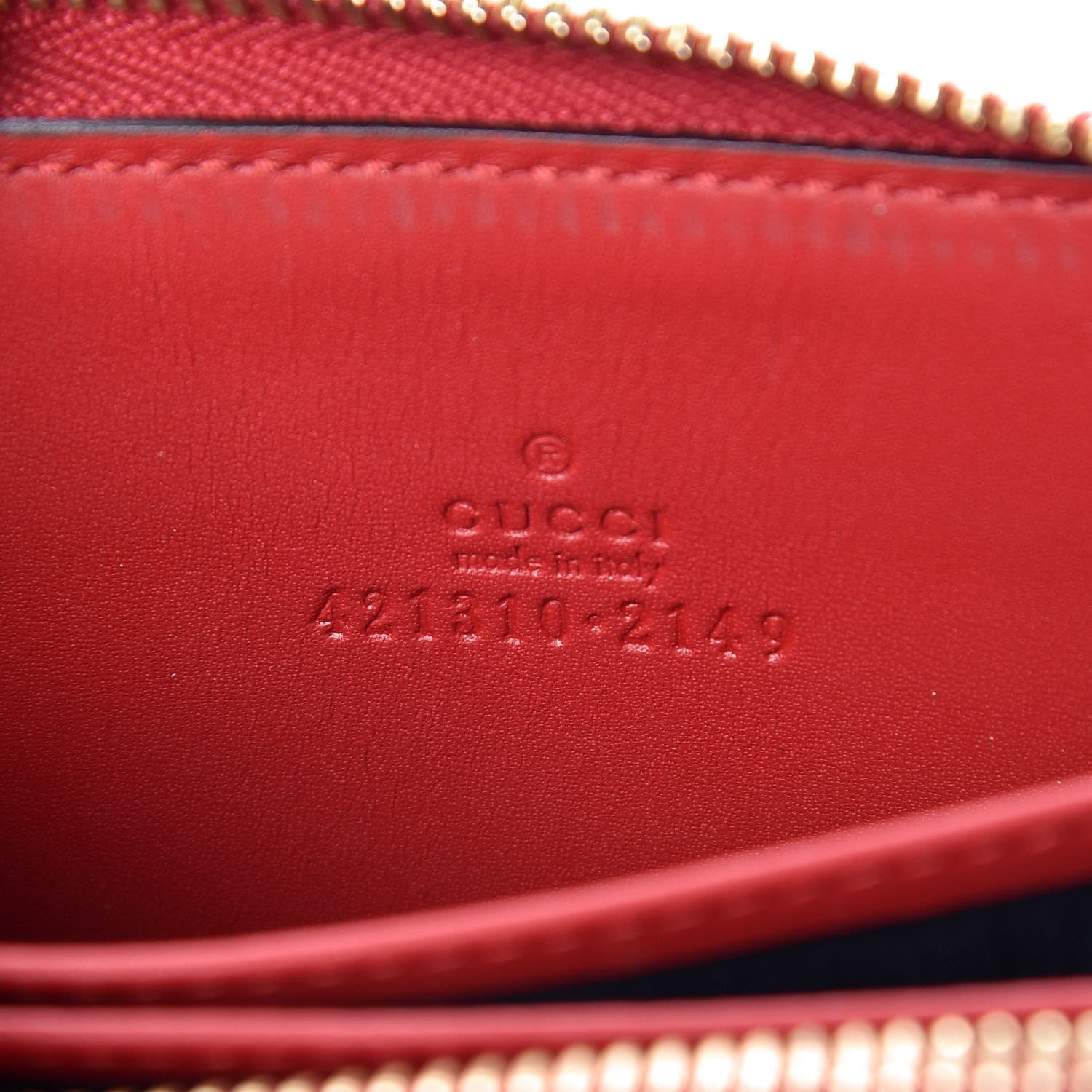 Gucci GG Supreme Monogram Blooms Zip Around Card Case Wallet Beige Blue Navy Hibiscus Red 6 of 7
