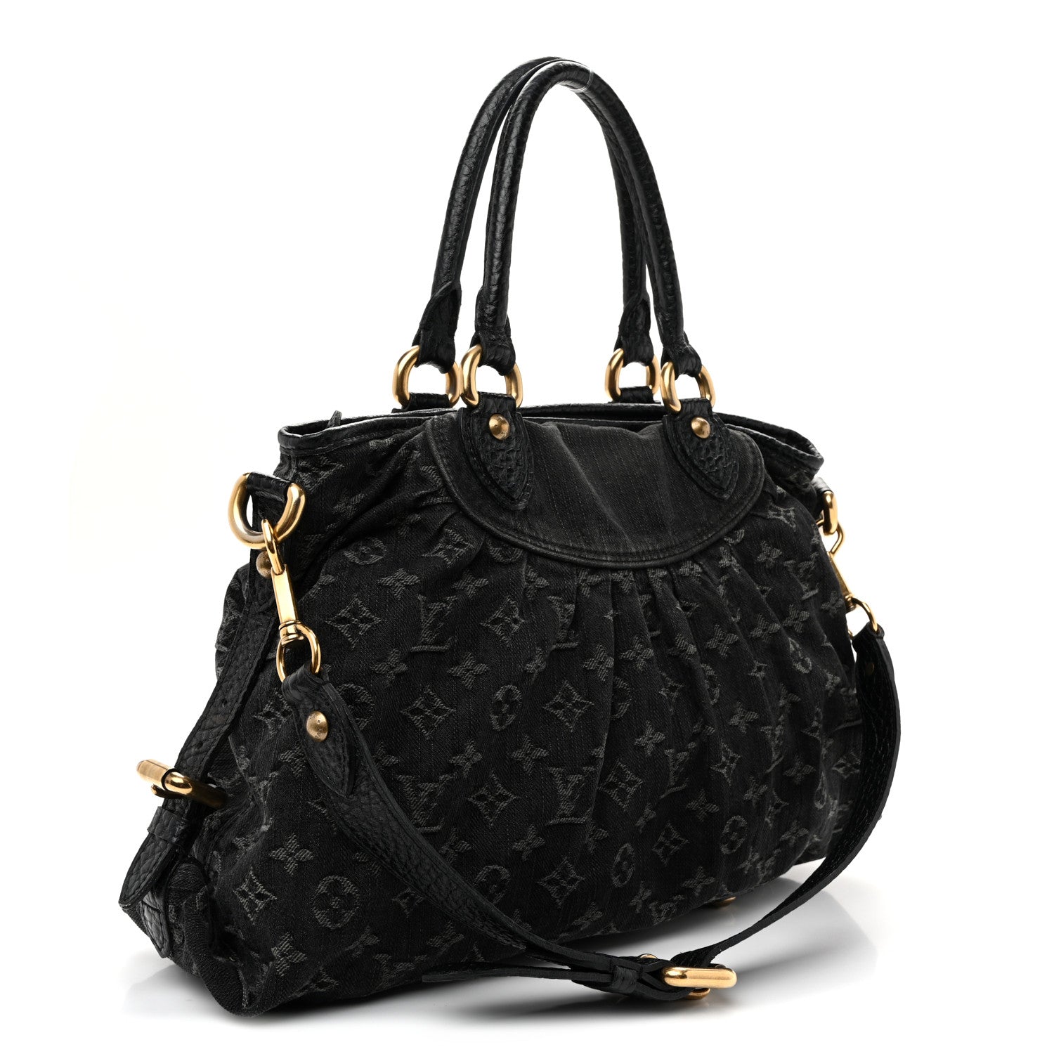 Louis Vuitton Denim Neo Cabby MM Black 3 of 11