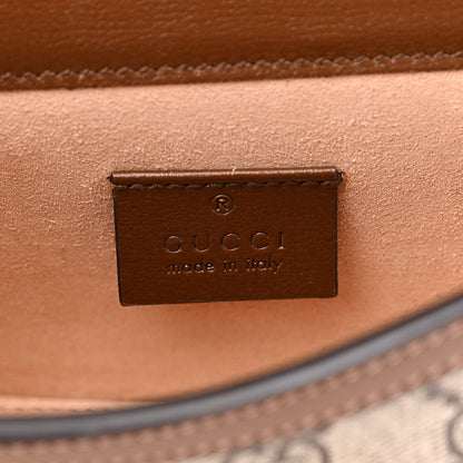 Gucci GG Supreme Monogram Mini Horsebit 1955 Shoulder Bag Beige Brown Sugar 6 of 11