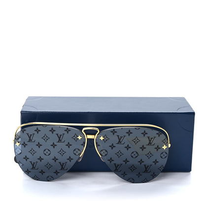 Louis Vuitton Metal Monogram Grease Sunglasses Z1172E Gold 9 of 9