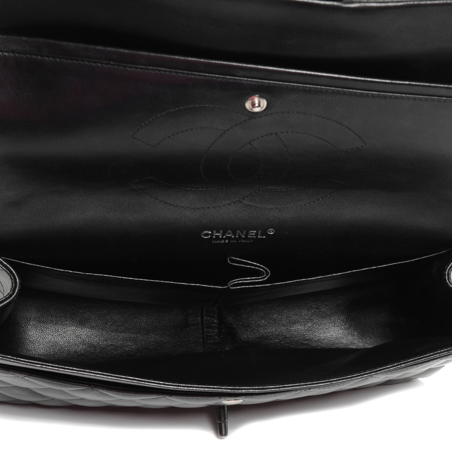 Lambskin Quilted Jumbo Double Flap So Black