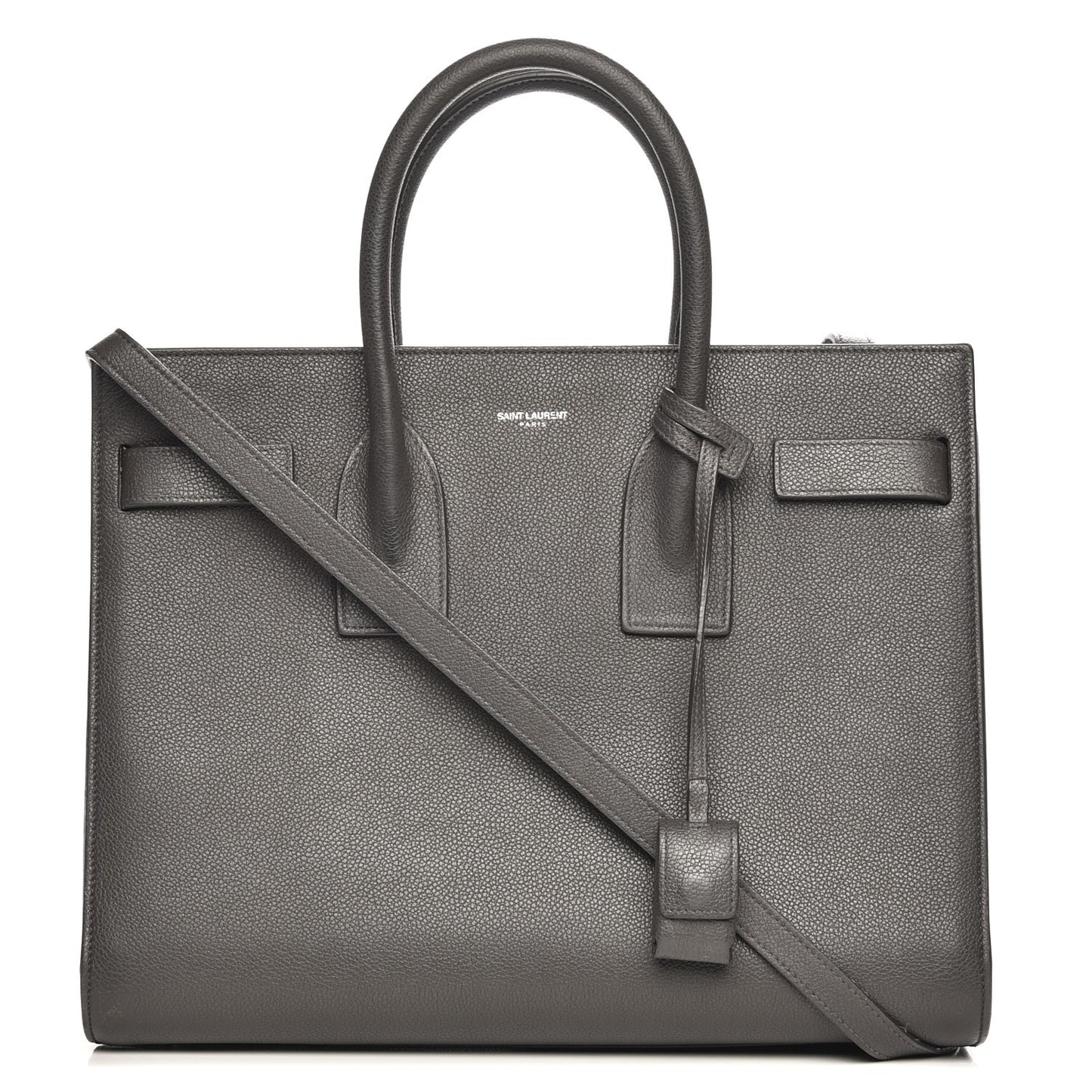 Grained Calfskin Small Sac De Jour Coal