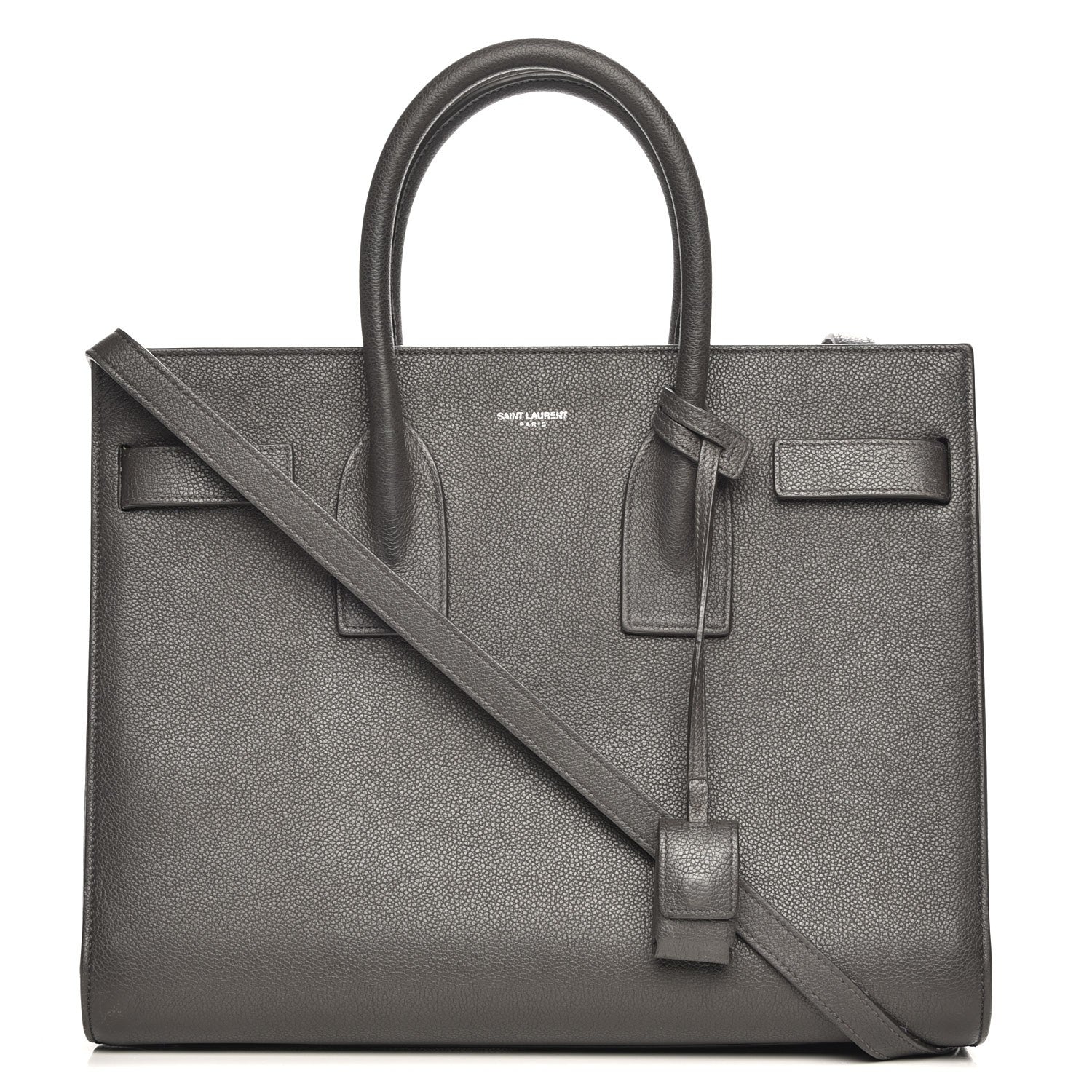 Saint Laurent Grained Calfskin Small Sac De Jour Coal 1 of 11