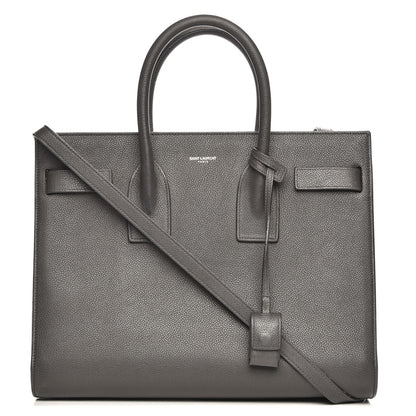 Saint Laurent Grained Calfskin Small Sac De Jour Coal 1 of 11