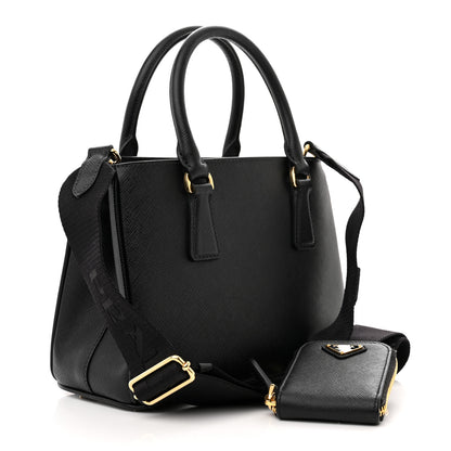 Prada Saffiano Lux Micro Galleria Shoulder Bag Black 3 of 10