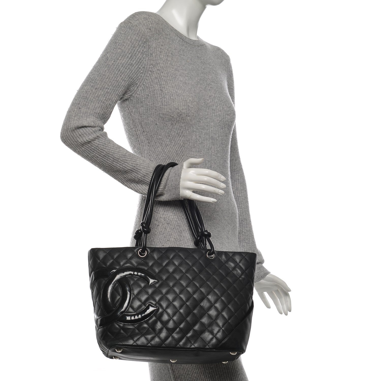Chanel Calfskin Quilted Large Cambon Tote Black 2 of 7