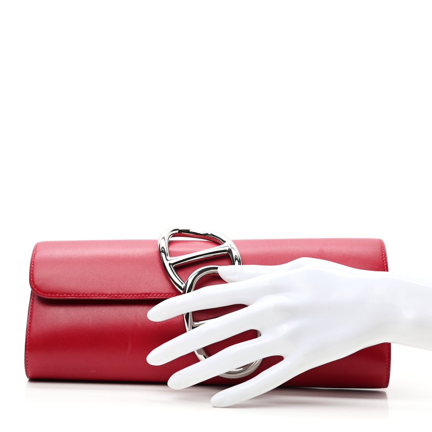 Tadelakt Egee Clutch Rouge Vif