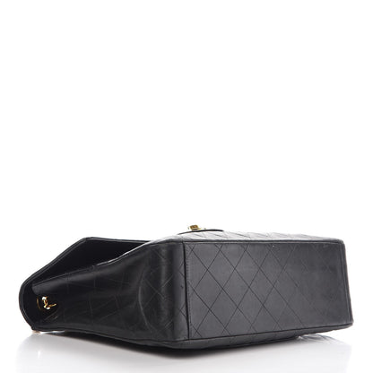 Chanel Lambskin Quilted XL Jumbo Single Flap Black 4 of 15