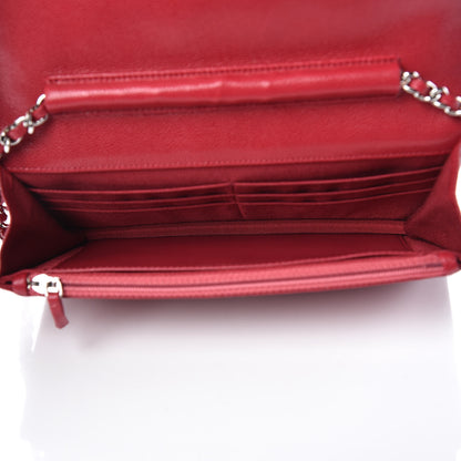 Chanel Caviar Quilted Wallet on Chain WOC Pink 5 of 10