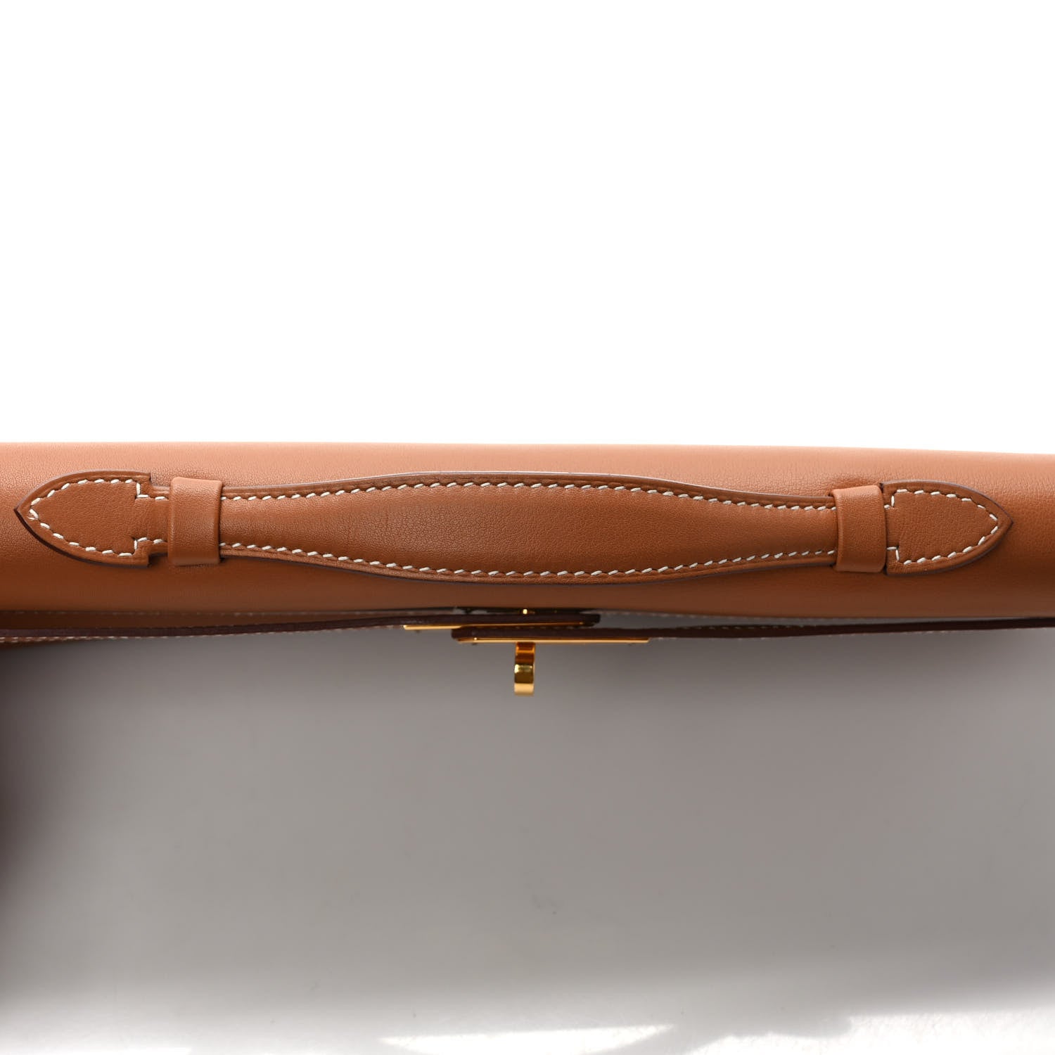 Hermes Swift Kelly Cut Clutch Pochette Gold 7 of 8