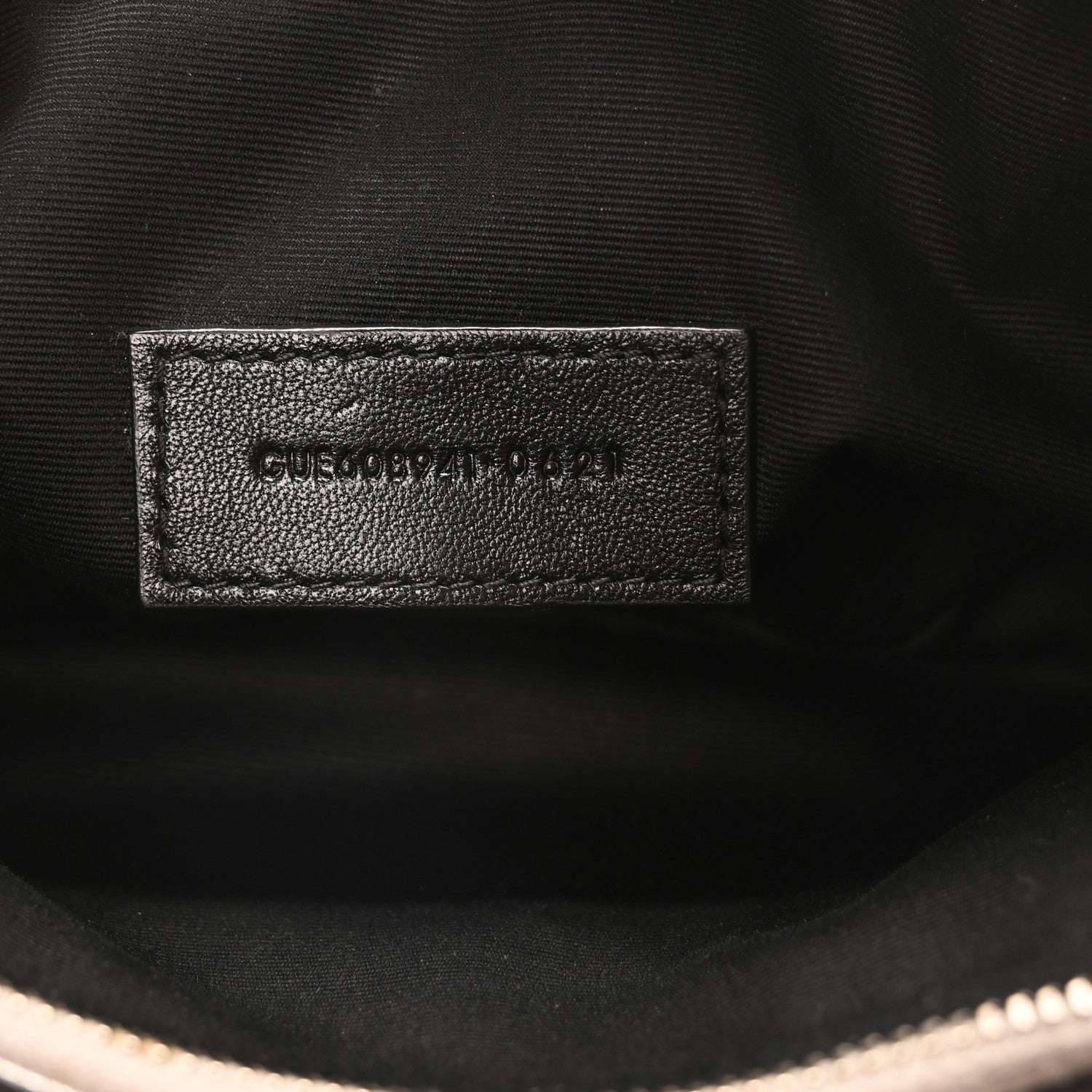 Saint Laurent Metallic Lambskin Quilted Mini Becky Double Zip Bag