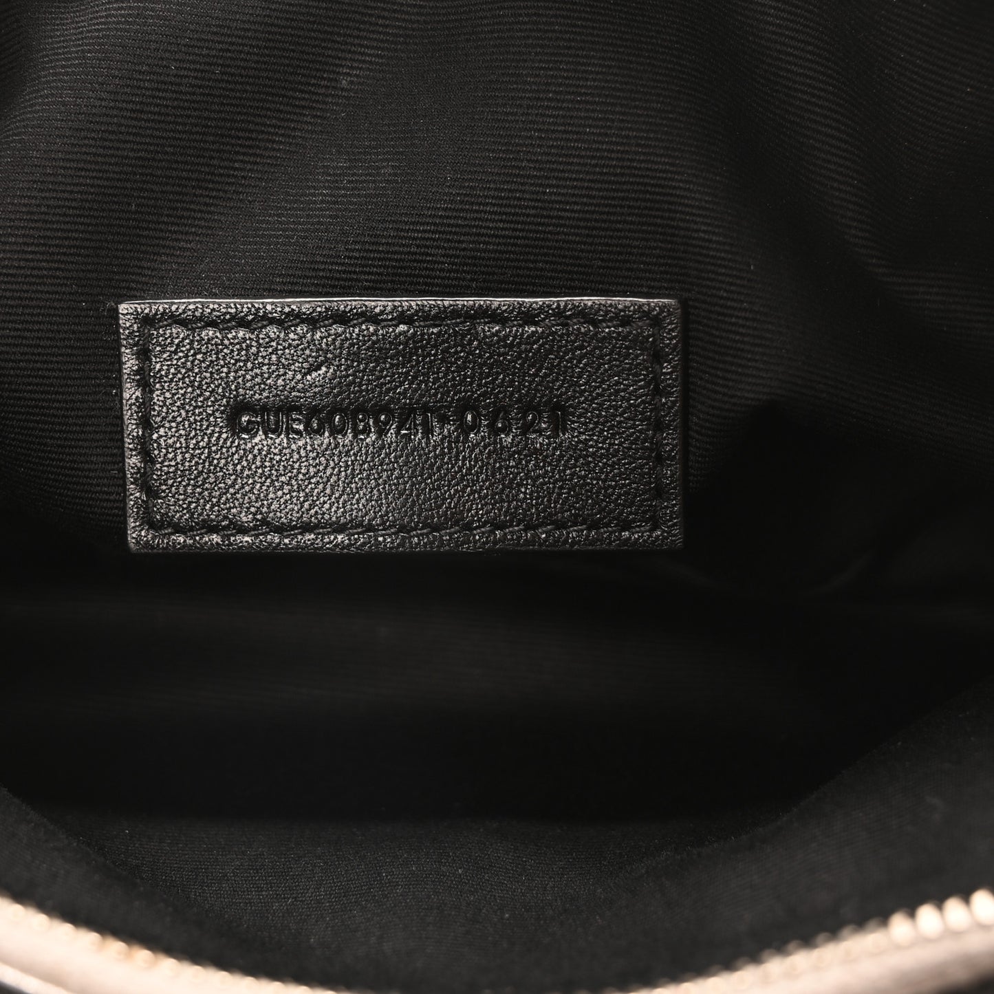 Metallic Lambskin Quilted Mini Becky Double Zip Bag Argento