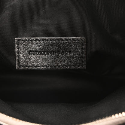 Saint Laurent Metallic Lambskin Quilted Mini Becky Double Zip Bag Argento 7 of 10