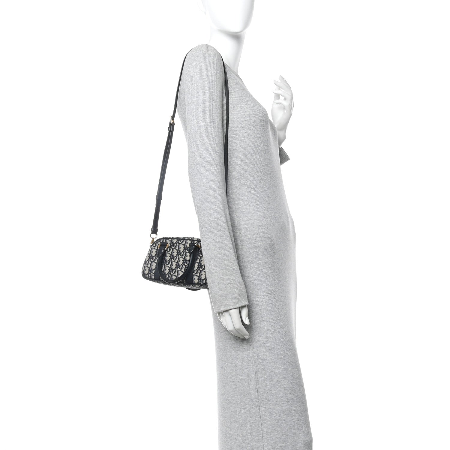 Christian Dior Oblique East West Nano D-Vibe Bowling Bag Blue 2 of 12