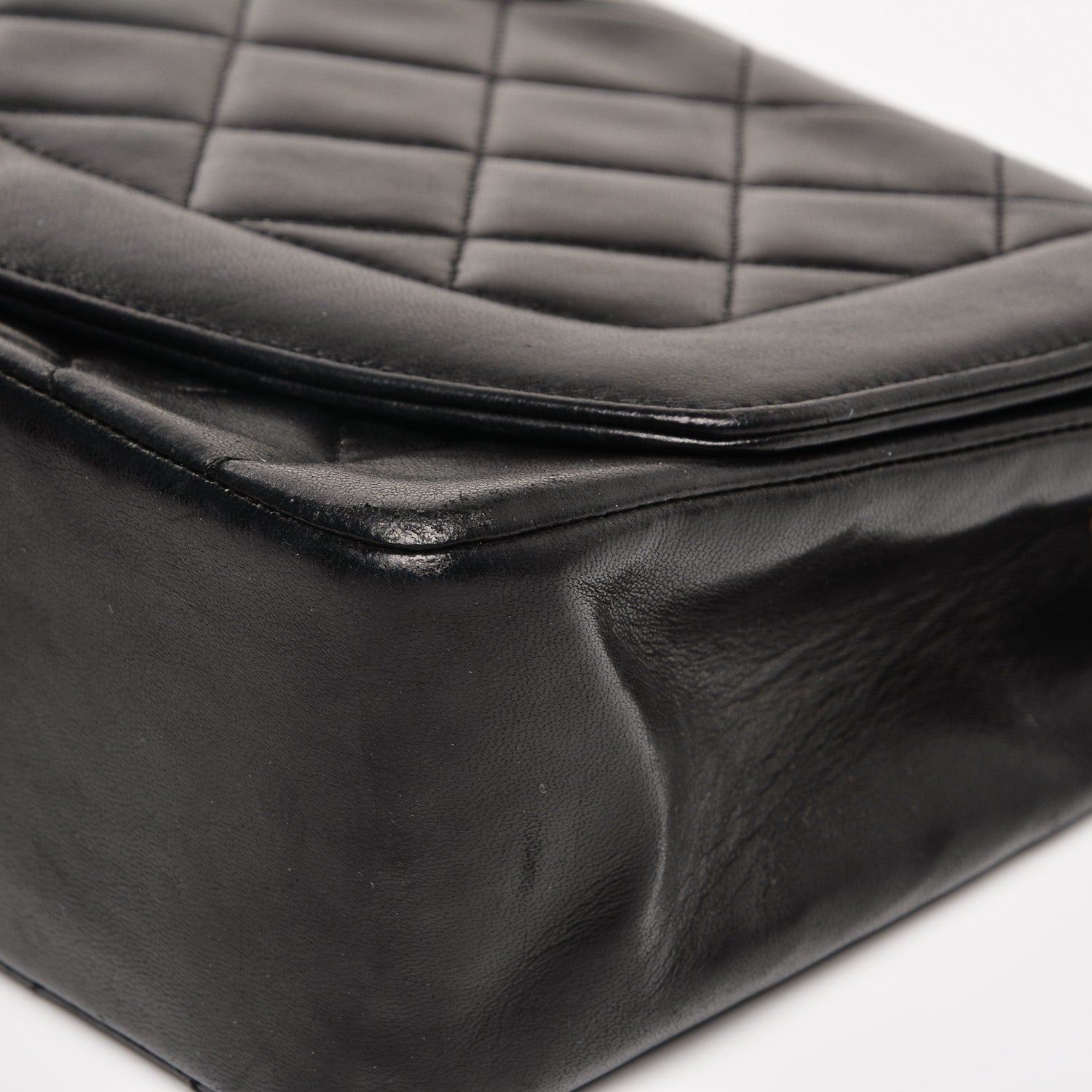 Chanel Lambskin Quilted Medium Single Flap Black 10 of 12