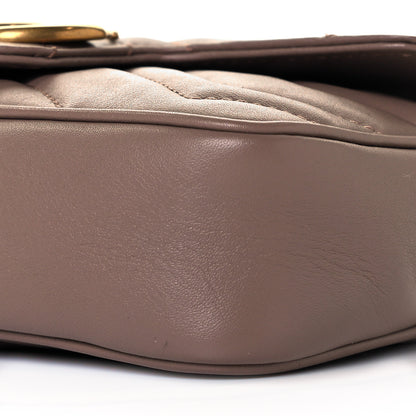 Gucci Calfskin Matelasse Super Mini GG Marmont Shoulder Bag Porcelain Rose 8 of 8