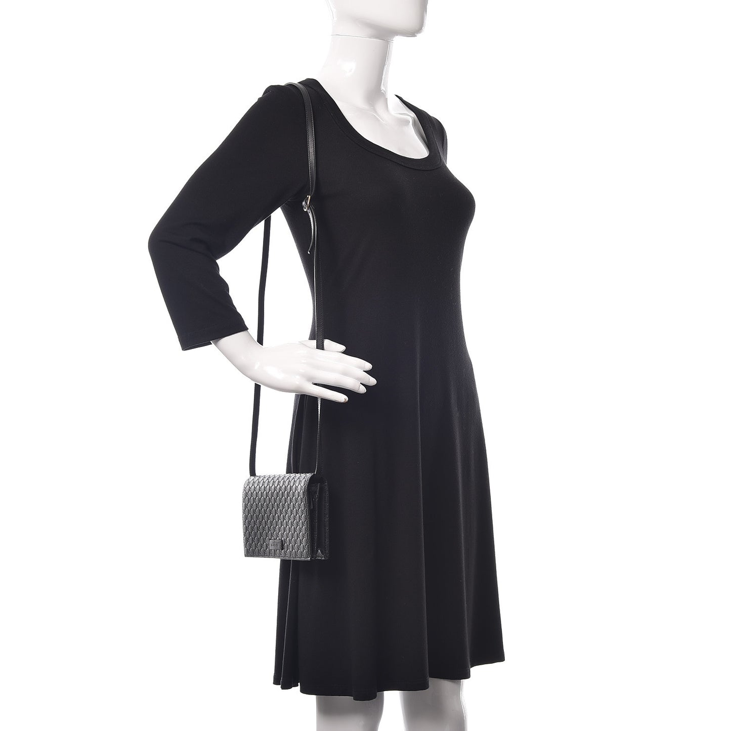 Microguccissima Crossbody Wallet Black