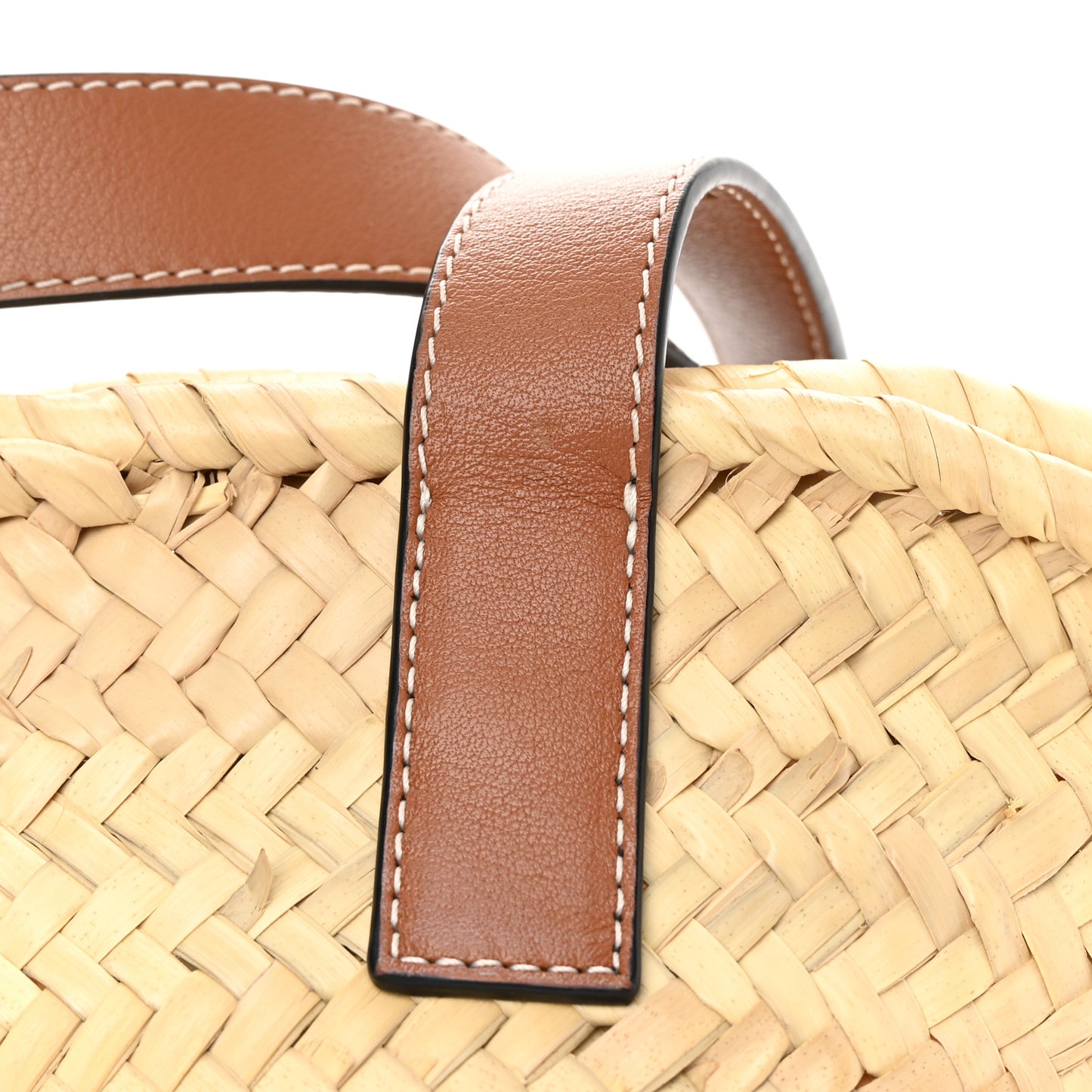 Raffia Small Basket Tote Bag Natural Tan