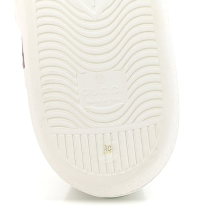 Gucci Calfskin Miro Soft Web Heart Cut Out Womens Ace Sneakers 39 White Light Hibiscus Red New Shamarock 7 of 10