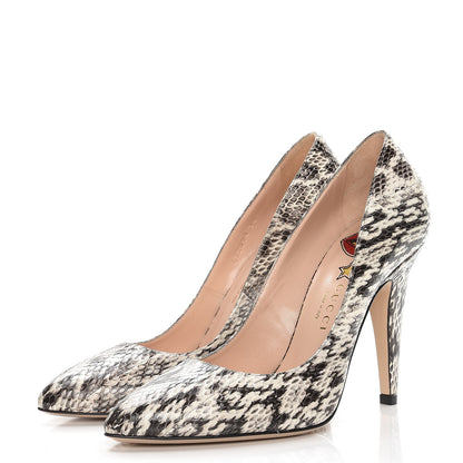 Gucci Elaphe Snakeskin Classic Pumps 38 Roccia 3 of 9
