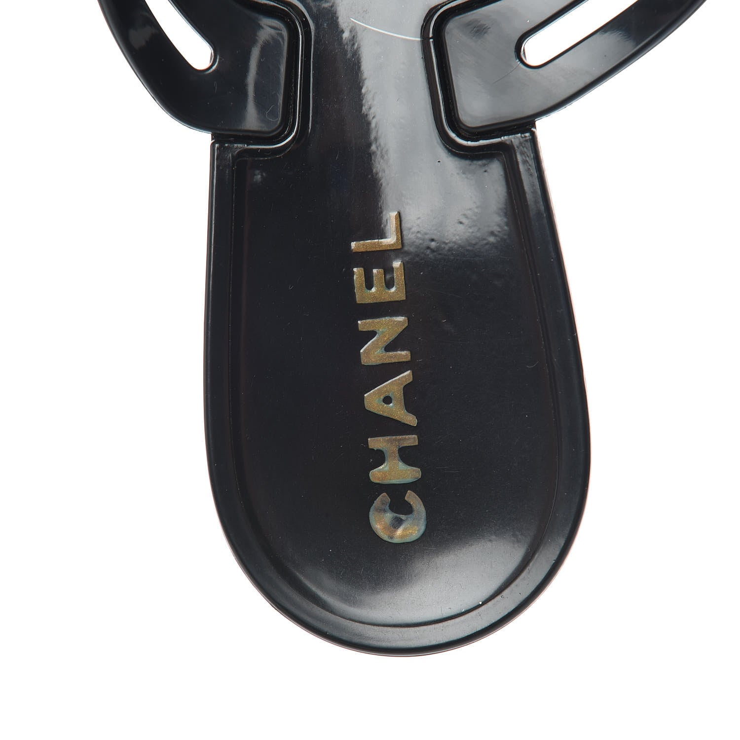 Chanel Jelly Camellia Thong Sandals 40 Black Ivory 9 of 16