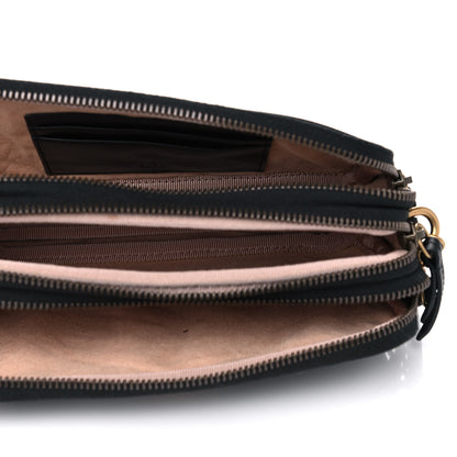 Gucci Calfskin Matelasse Mini GG Marmont Chain Crossbody Bag Black 4 of 4