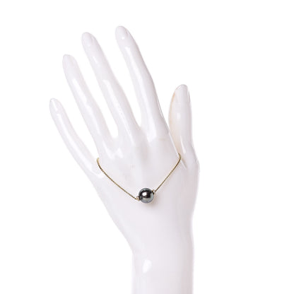 David Yurman 18K Yellow Gold Diamond Tahitian Pearl Solari Single Station Adjustable Bracelet Grey 2 of 5
