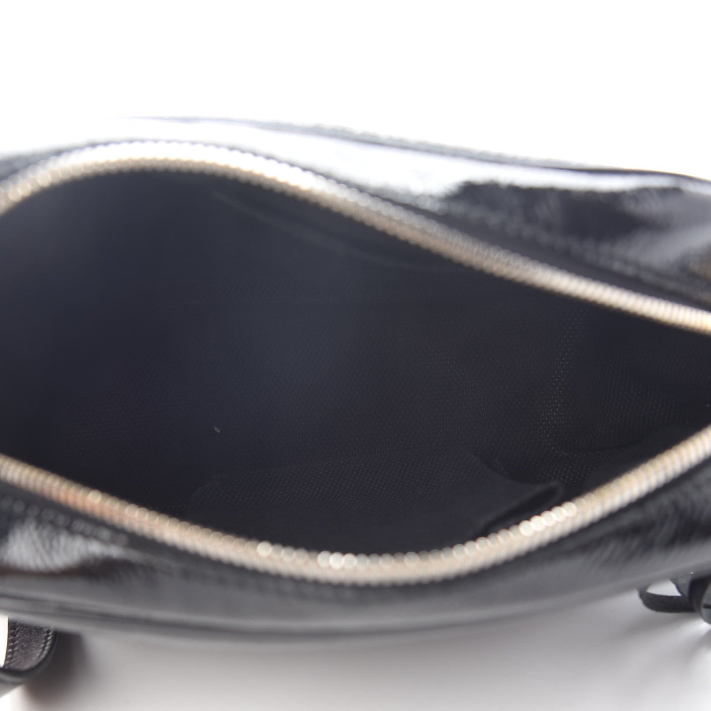 Soft Patent Small Soho Disco Bag Black