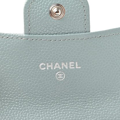 Chanel Caviar Quilted Flap Card Holder Wallet Grey 7 of 8