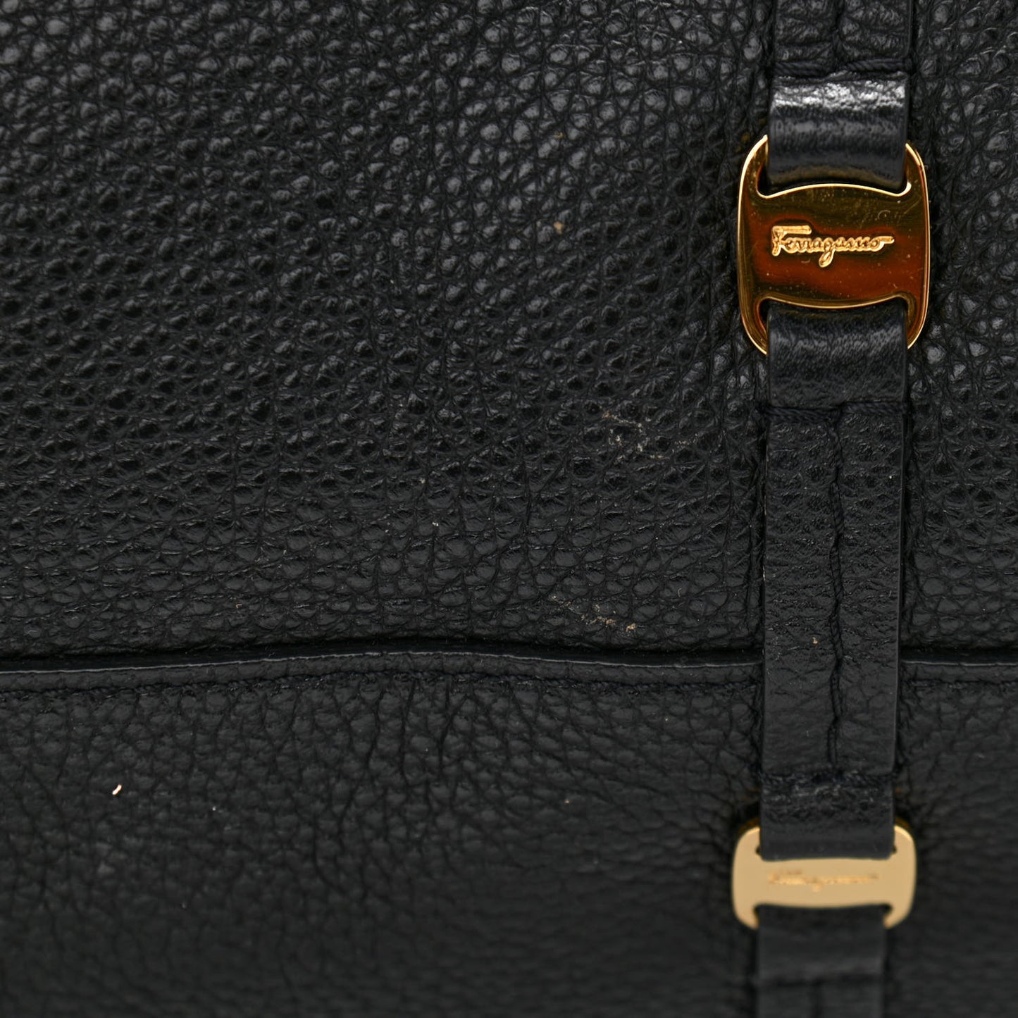 Grained Calfskin Emotion Tote Black
