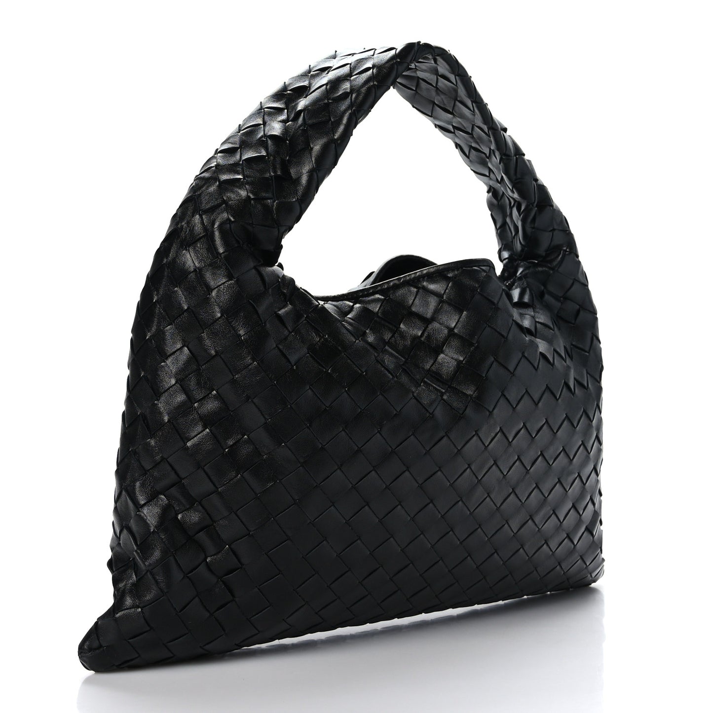 Calfskin Intrecciato Small Hop Black
