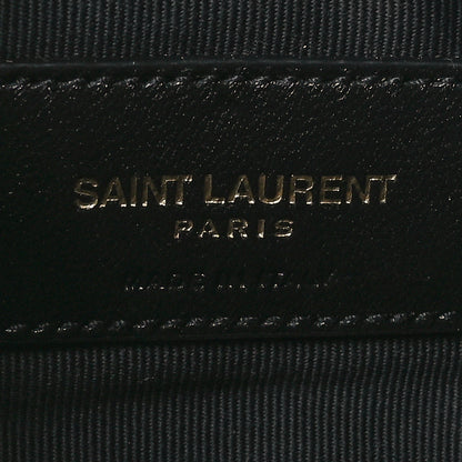Saint Laurent Calfskin Matelasse Monogram Key Pouch Black 6 of 8