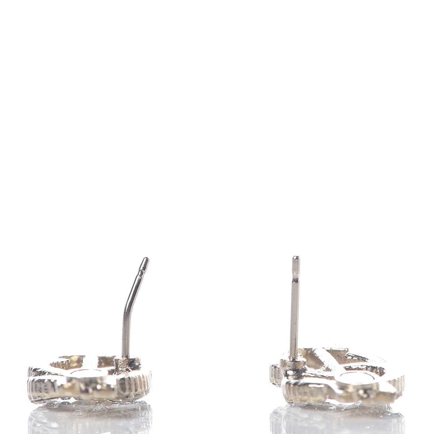 Chanel Metal Crystal CC Arrow Earrings Gold 5 of 5