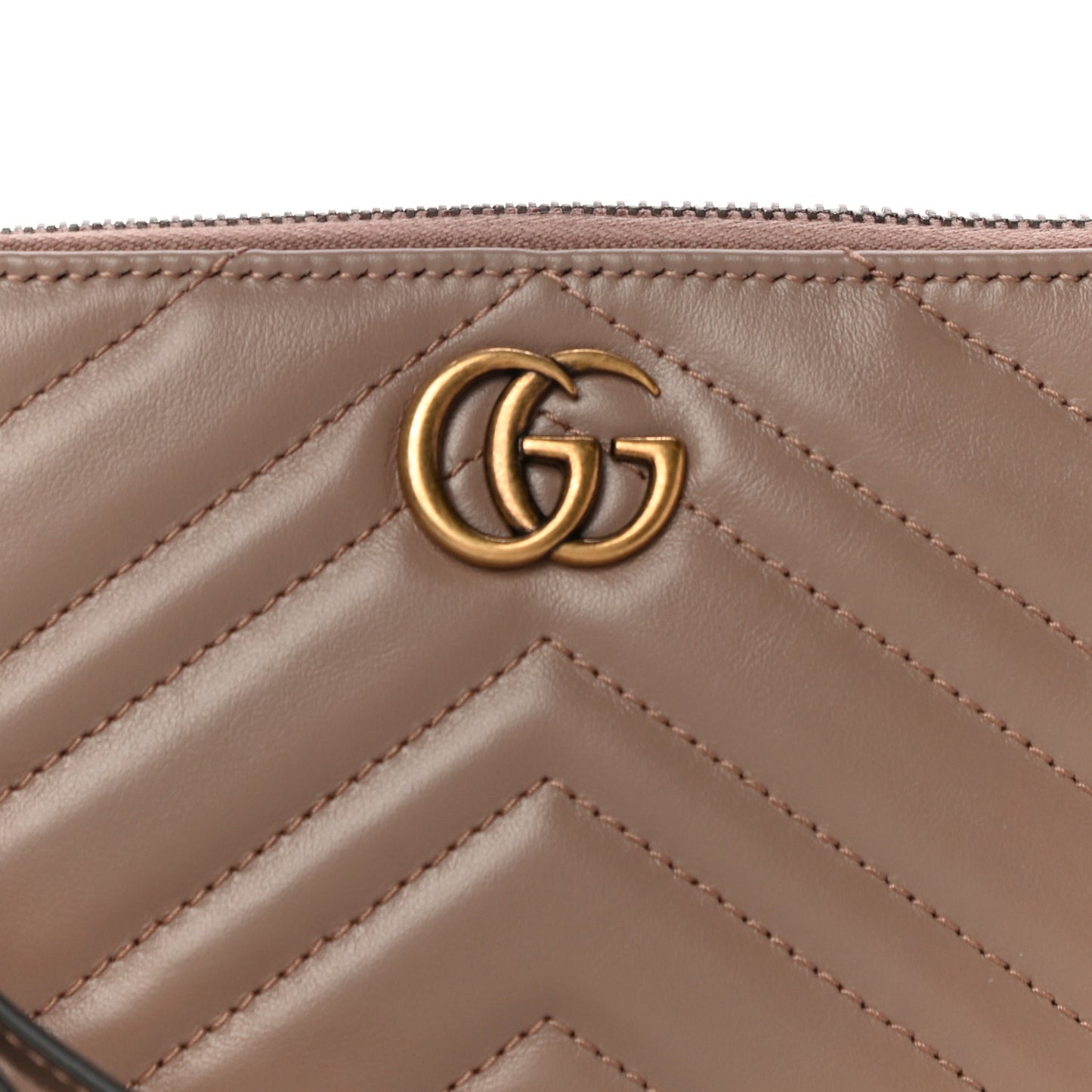 Calfskin Matelasse GG Marmont Wrist Wallet Porcelain Rose