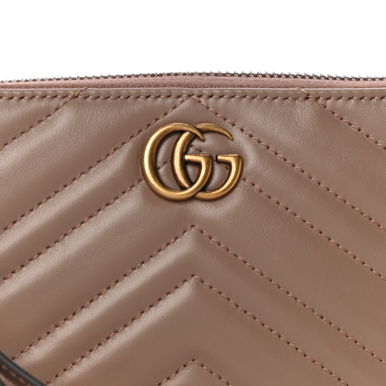 Gucci Calfskin Matelasse GG Marmont Wrist Wallet Porcelain Rose 7 of 10