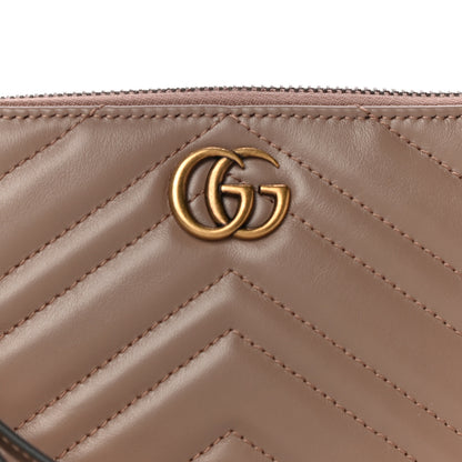 Gucci Calfskin Matelasse GG Marmont Wrist Wallet Porcelain Rose 7 of 10