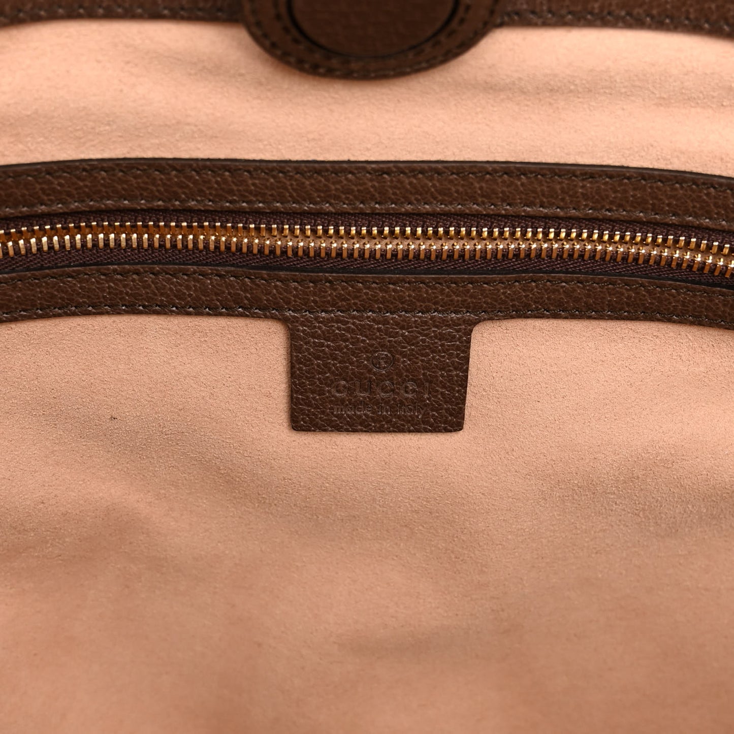 GG Supreme Monogram Medium Ophidia Shopping Tote Brown