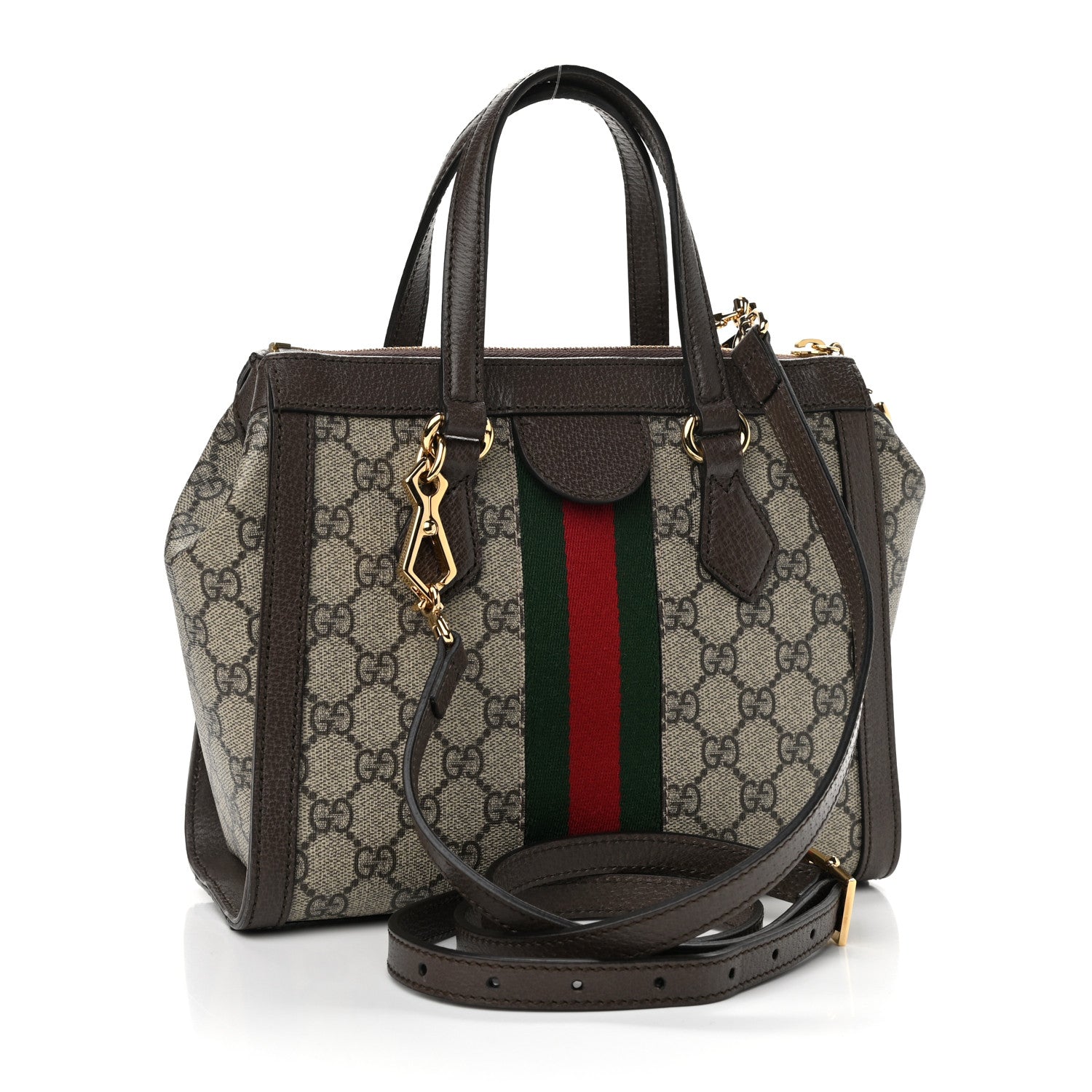 Gucci GG Supreme Monogram Small Ophidia Tote Bag Brown 3 of 11
